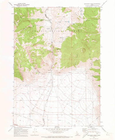 United States Geological Survey Methodist Creek, ID (1969, 24000-Scale) digital map