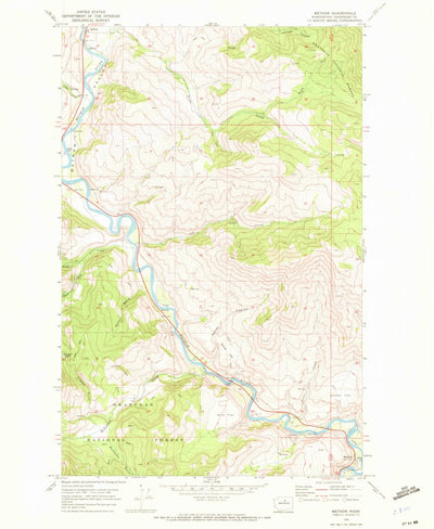 United States Geological Survey Methow, WA (1968, 24000-Scale) digital map