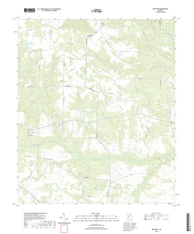 United States Geological Survey Methvins, GA (2020, 24000-Scale) digital map