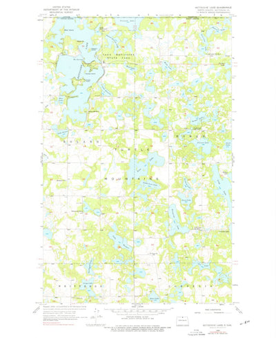 United States Geological Survey Metigoshe Lake, ND (1956, 24000-Scale) digital map