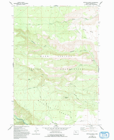 United States Geological Survey Metolius Bench, OR (1962, 24000-Scale) digital map