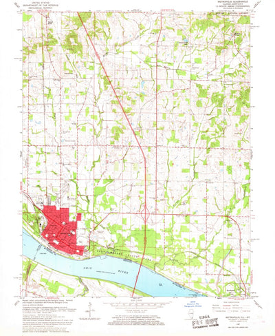 United States Geological Survey Metropolis, IL-KY (1967, 24000-Scale) digital map