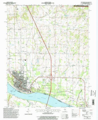 United States Geological Survey Metropolis, IL-KY (1996, 24000-Scale) digital map