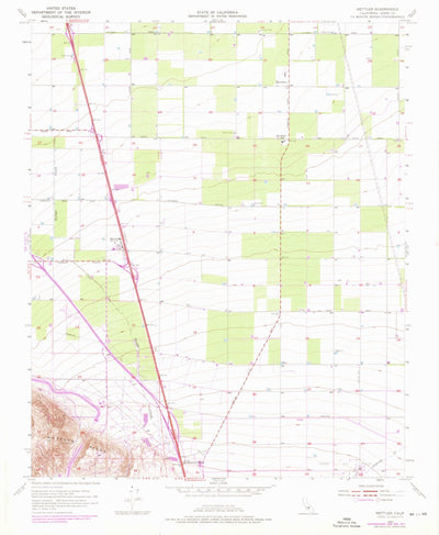 United States Geological Survey Mettler, CA (1955, 24000-Scale) digital map