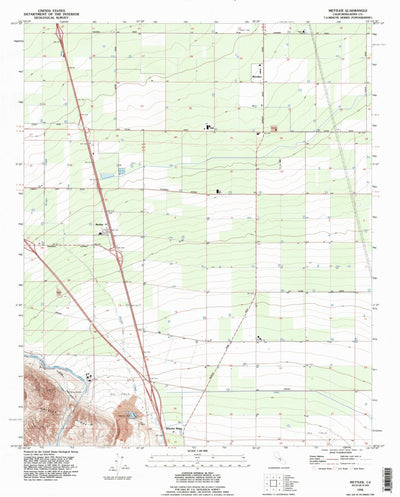 United States Geological Survey Mettler, CA (1992, 24000-Scale) digital map