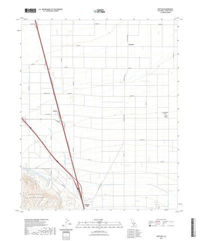 United States Geological Survey Mettler, CA (2021, 24000-Scale) digital map
