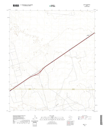 United States Geological Survey Metz, TX (2022, 24000-Scale) digital map