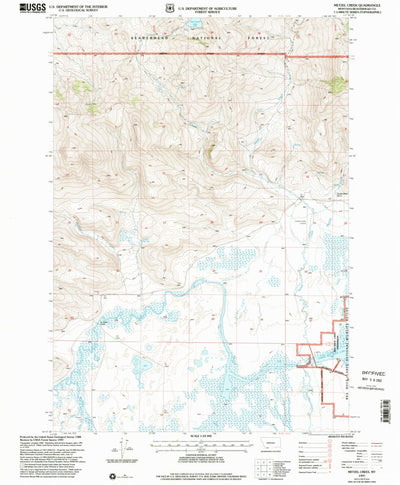 United States Geological Survey Metzel Creek, MT (1997, 24000-Scale) digital map