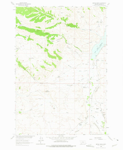 United States Geological Survey Metzel Ranch, MT (1963, 24000-Scale) digital map