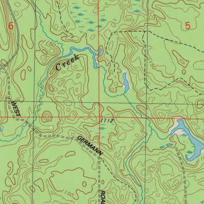 United States Geological Survey Metzger Lake, WI (1984, 24000-Scale) digital map