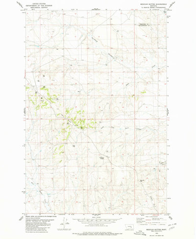 United States Geological Survey Mexican Buttes, MT (1980, 24000-Scale) digital map