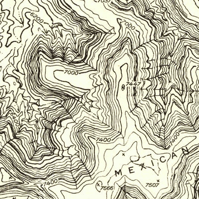 United States Geological Survey Mexican Cry Mesa, AZ (1953, 24000-Scale) digital map