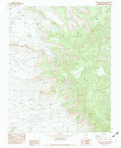 United States Geological Survey Mexican Cry Mesa, AZ (1982, 24000-Scale) digital map
