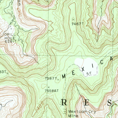 United States Geological Survey Mexican Cry Mesa, AZ (1982, 24000-Scale) digital map
