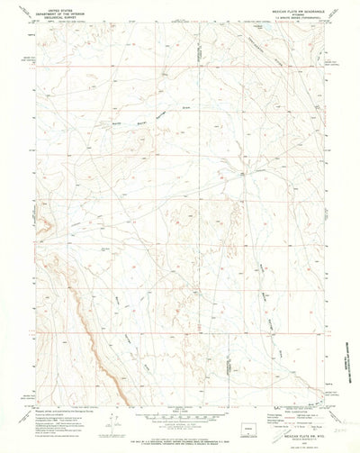United States Geological Survey Mexican Flats NW, WY (1970, 24000-Scale) digital map