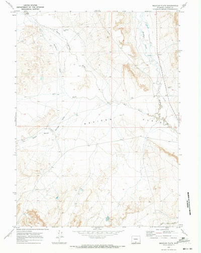 United States Geological Survey Mexican Flats, WY (1970, 24000-Scale) digital map