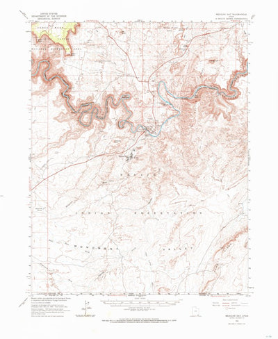 United States Geological Survey Mexican Hat, UT (1963, 62500-Scale) digital map
