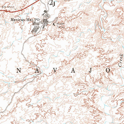 United States Geological Survey Mexican Hat, UT (1963, 62500-Scale) digital map