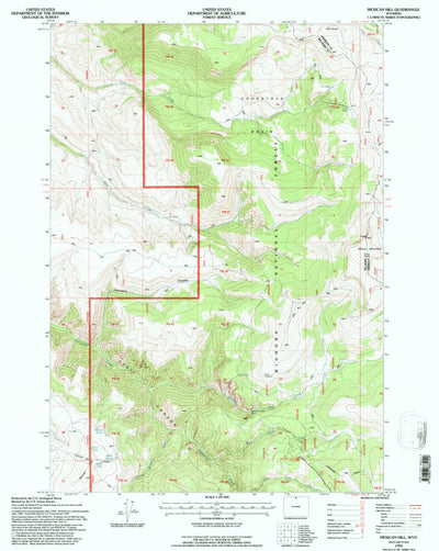 United States Geological Survey Mexican Hill, WY (1993, 24000-Scale) digital map