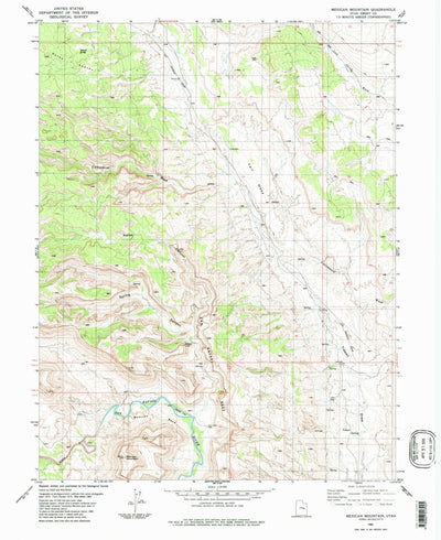 United States Geological Survey Mexican Mountain, UT (1983, 24000-Scale) digital map