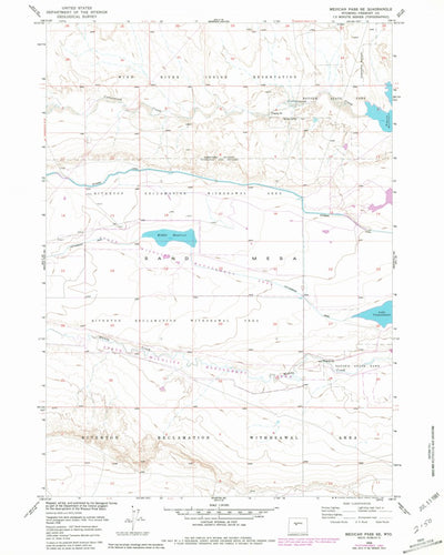 United States Geological Survey Mexican Pass SE, WY (1958, 24000-Scale) digital map