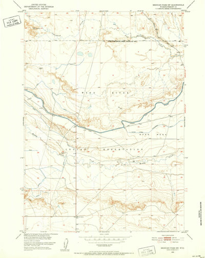 United States Geological Survey Mexican Pass SW, WY (1950, 24000-Scale) digital map