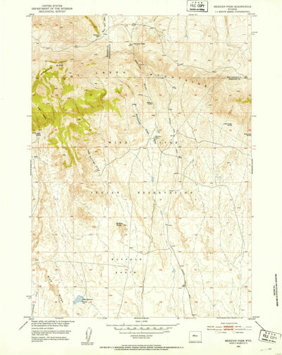 United States Geological Survey Mexican Pass, WY (1951, 24000-Scale) digital map