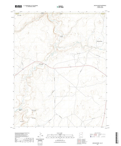 United States Geological Survey Mexican Water, AZ (2021, 24000-Scale) digital map