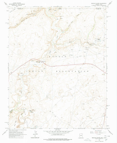 United States Geological Survey Mexican Water, AZ-UT (1968, 24000-Scale) digital map