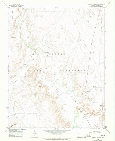 United States Geological Survey Mexican Water SW, AZ (1968, 24000-Scale) digital map