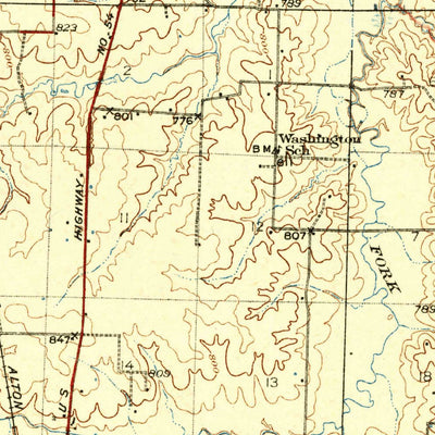 United States Geological Survey Mexico, MO (1932, 62500-Scale) digital map