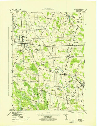 United States Geological Survey Mexico, NY (1943, 31680-Scale) digital map