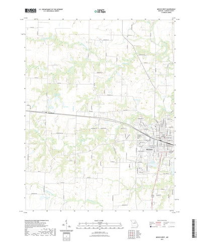 United States Geological Survey Mexico West, MO (2021, 24000-Scale) digital map