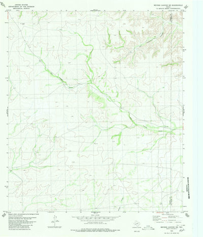 United States Geological Survey Meyers Canyon NE, TX (1980, 24000-Scale) digital map