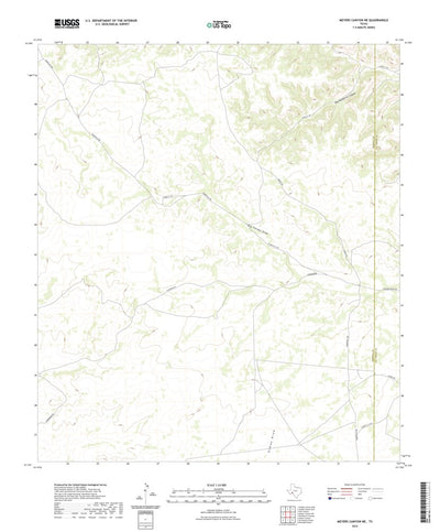 United States Geological Survey Meyers Canyon NE, TX (2022, 24000-Scale) digital map