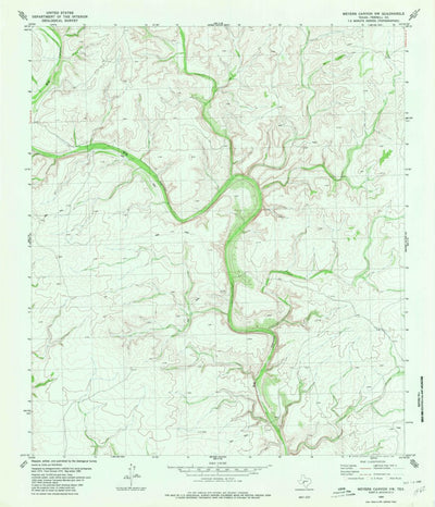 United States Geological Survey Meyers Canyon NW, TX (1980, 24000-Scale) digital map