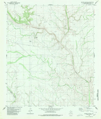 United States Geological Survey Meyers Canyon, TX (1980, 24000-Scale) digital map