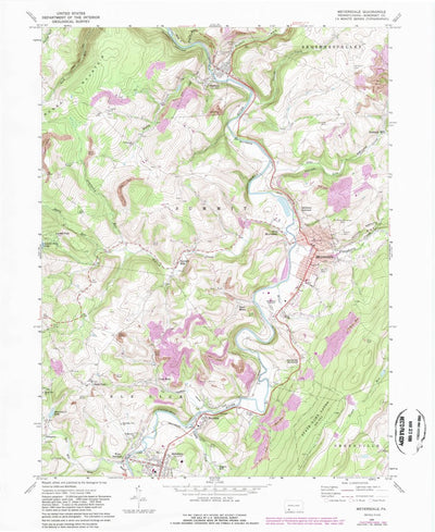 United States Geological Survey Meyersdale, PA (1968, 24000-Scale) digital map