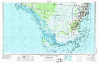 United States Geological Survey Miami, FL (1956, 250000-Scale) digital map