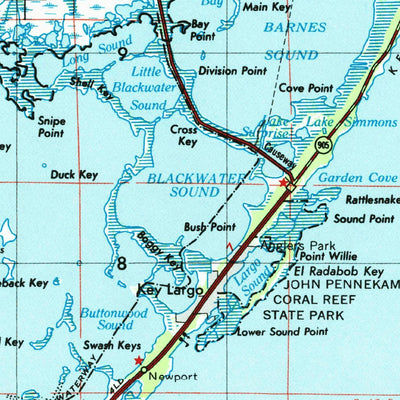 United States Geological Survey Miami, FL (1956, 250000-Scale) digital map