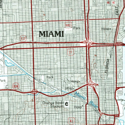 United States Geological Survey Miami, FL (1981, 100000-Scale) digital map