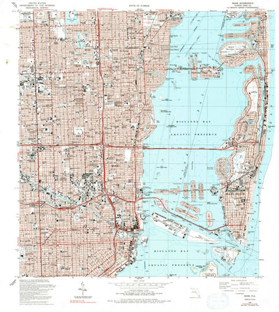United States Geological Survey Miami, FL (1988, 24000-Scale) digital map
