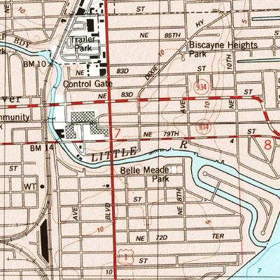 United States Geological Survey Miami, FL (1988, 24000-Scale) digital map