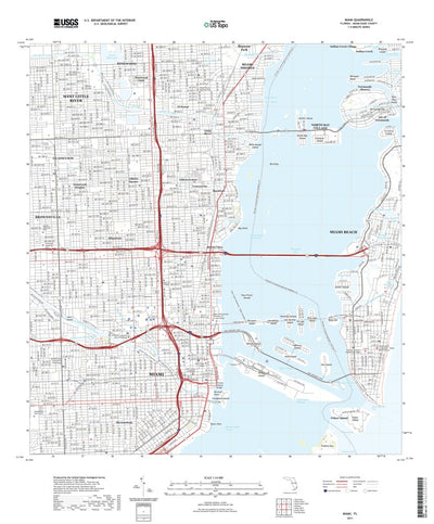 United States Geological Survey Miami, FL (2021, 24000-Scale) digital map
