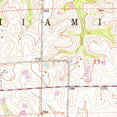 United States Geological Survey Miami, MO (1951, 24000-Scale) digital map