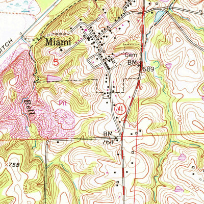 United States Geological Survey Miami, MO (1951, 24000-Scale) digital map