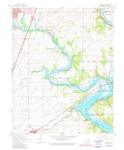 United States Geological Survey Miami SE, OK (1961, 24000-Scale) digital map