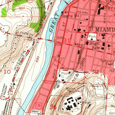 United States Geological Survey Miamisburg, OH (1955, 24000-Scale) digital map
