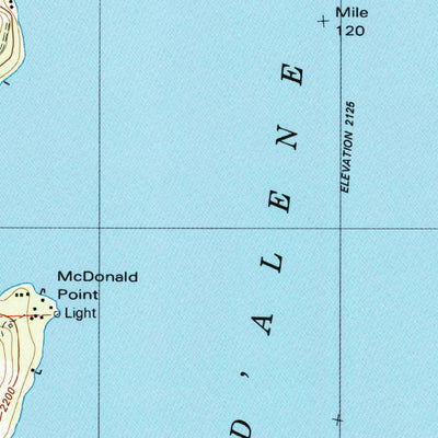 United States Geological Survey Mica Bay, ID (1981, 24000-Scale) digital map