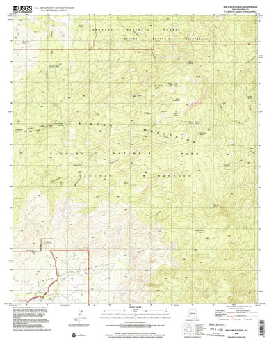 United States Geological Survey Mica Mountain, AZ (1996, 24000-Scale) digital map